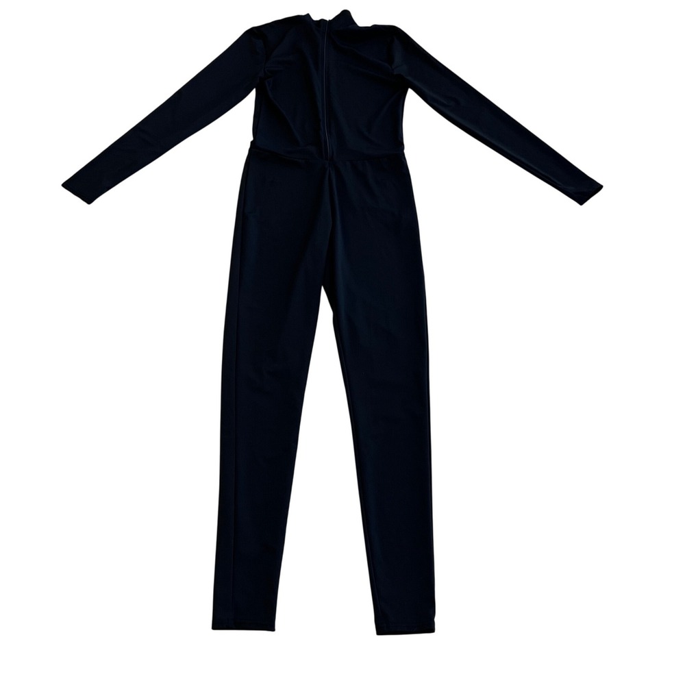 Spirit Halloween Costume Bodysuit Black Mock Neck Long Sleeve Adult Size‎ S
